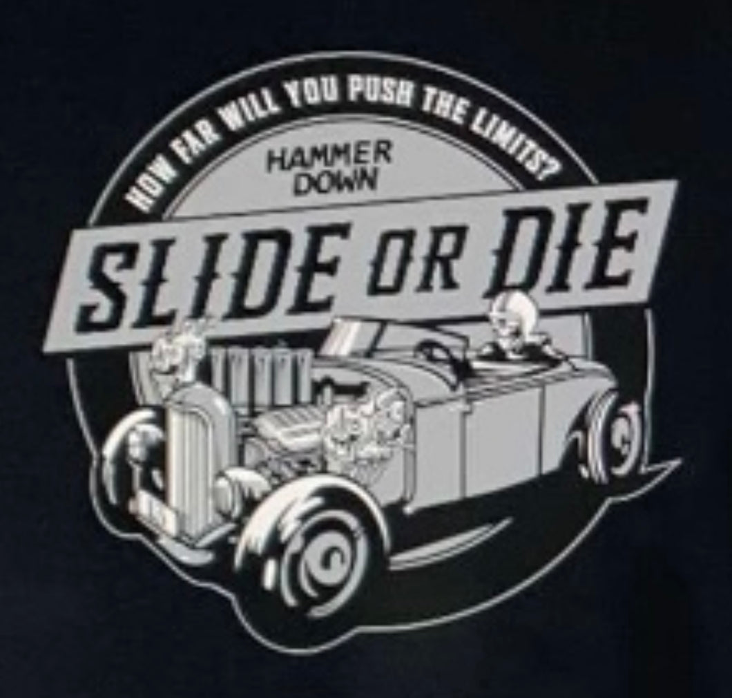 Lifestyle - Slide or Die “RAT ROD” - TSHIRT - (BLACK)